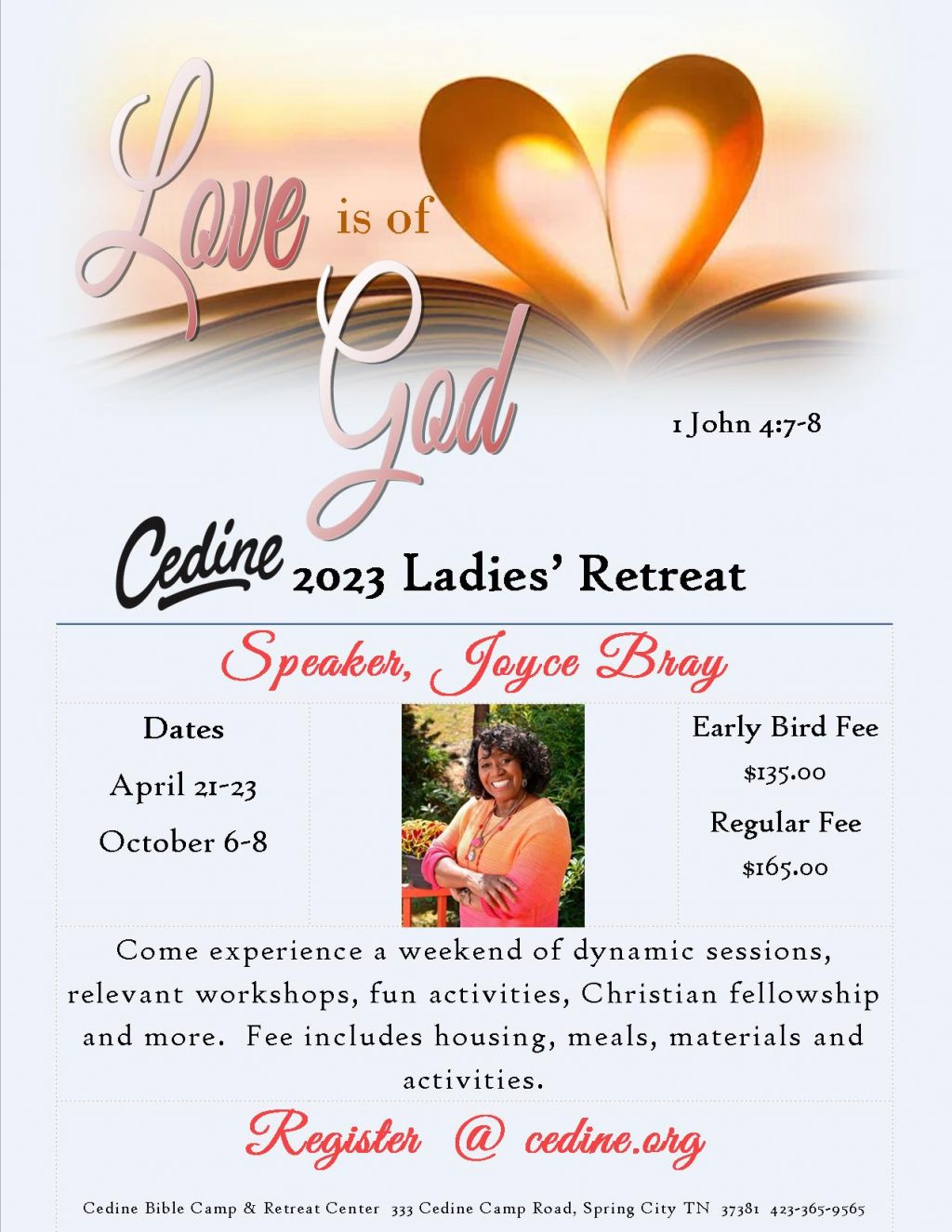 Ladies Retreats Cedine Ministries